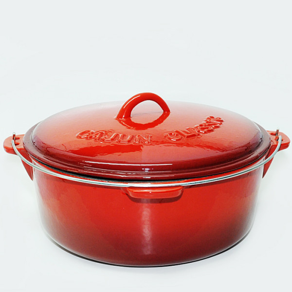 10488ER Red Enamel Coated Cast Iron 9 qt Cajun Classic Cookware